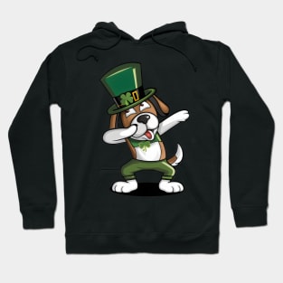 St Patricks Day Dabbing Dog Hoodie